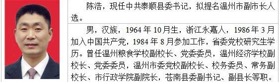 浙江拟提拔任用陈广胜等10名干部 发布任前公示 (9)