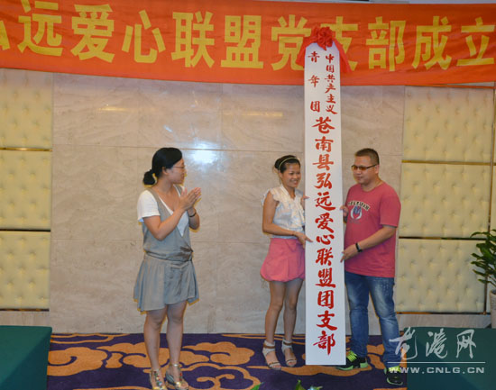 我镇首个公益性组织党支部--弘远爱心联盟党支部成立
