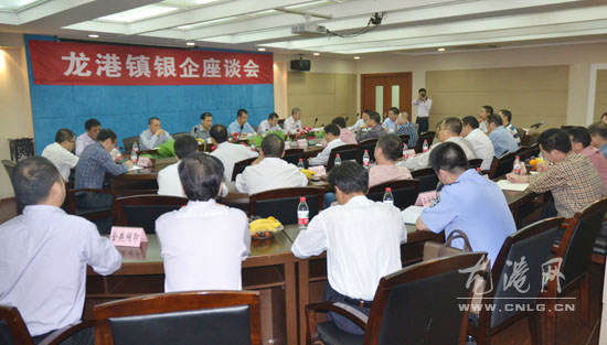 龙港镇银企座谈会