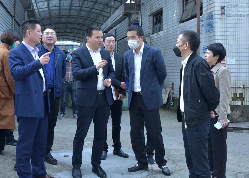 龙港市委书记郑建忠实地督查文卫路拓宽征地拆迁工作  