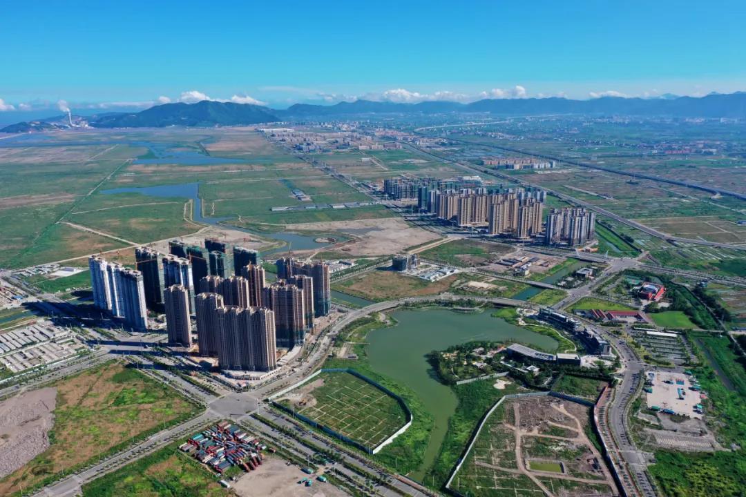 龙港新城月湖航拍