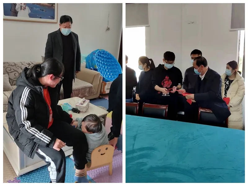 陈君恒率领一行人前往市各个慰问点为市五保户、特困户、大病救助对象