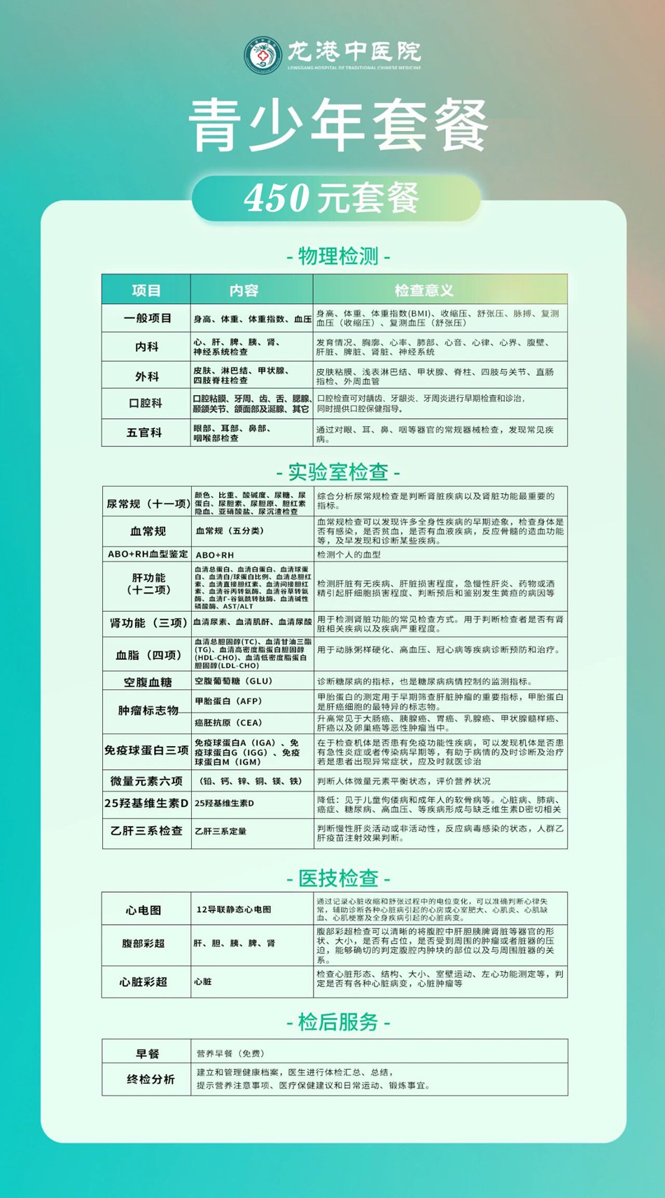 2026 健康必备！龙港中医院新体检套餐来了~~
