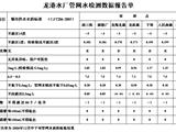 龙港水厂管网水检测数据报告单1