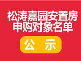 龙港镇松涛嘉园安置房申购对象名单公示（第四号）