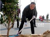 植树创绿正当时 镇领导身先垂范为生态建设添新绿