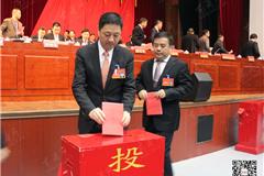 根据《大会选举办法》的规定，以无记名投票等额选举的方式进行