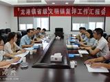 龙港镇召开省级文明镇复评工作汇报会