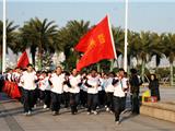 市水利局组织干部职工参加2009年元旦万人健身跑活动（图）