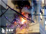 龙港大道北街发生线路起火