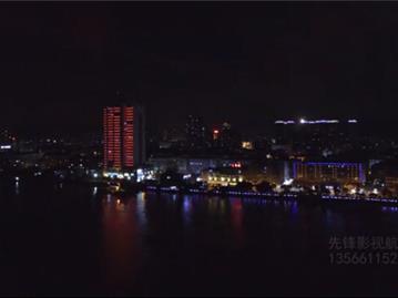 航拍龙港夜景
