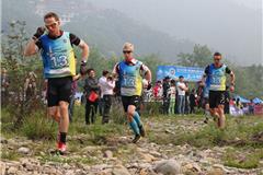 越野跑至清江村，16公里最快大约用时75分钟。