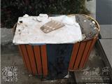 龙港池浦河一处垃圾桶遭到破坏