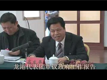 龙港代表团审议政府工作报告.