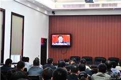 龙港镇三套班子成员及镇机关部门相关负责人收看党的十八大开幕式直播