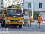 龙港镇道路标志线补刷工作接近尾声