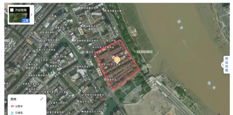 龙港江边金河广场旁一住宅地块挂牌